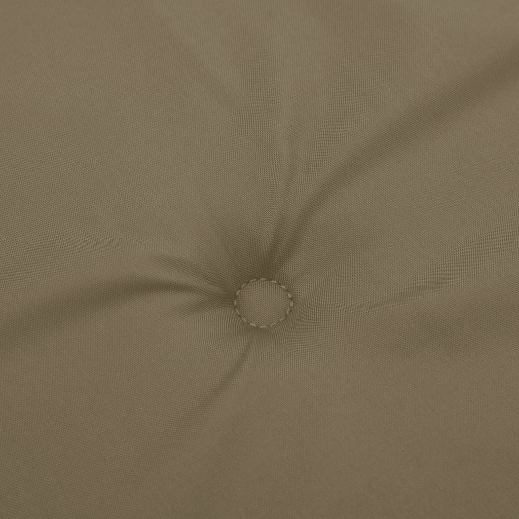 vidaXL Μαξιλάρια Καρέκλας με Πλάτη 2 τεμ. Taupe 100x50x4 εκ. Ύφασμα