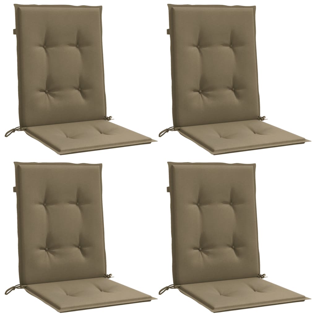 vidaXL Μαξιλάρια Καρέκλας με Πλάτη 4 τεμ. Taupe 100x50x4 εκ. Ύφασμα