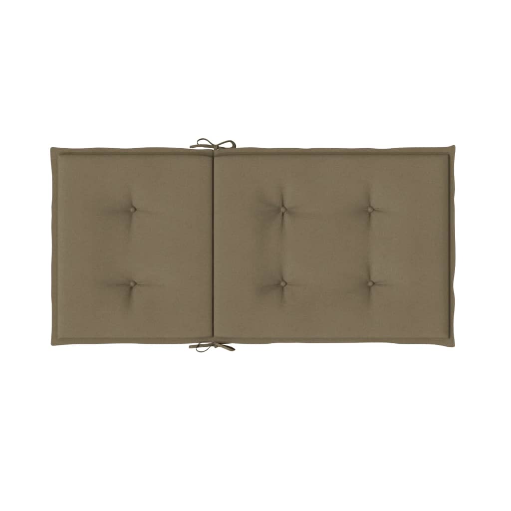vidaXL Μαξιλάρια Καρέκλας με Πλάτη 4 τεμ. Taupe 100x50x4 εκ. Ύφασμα