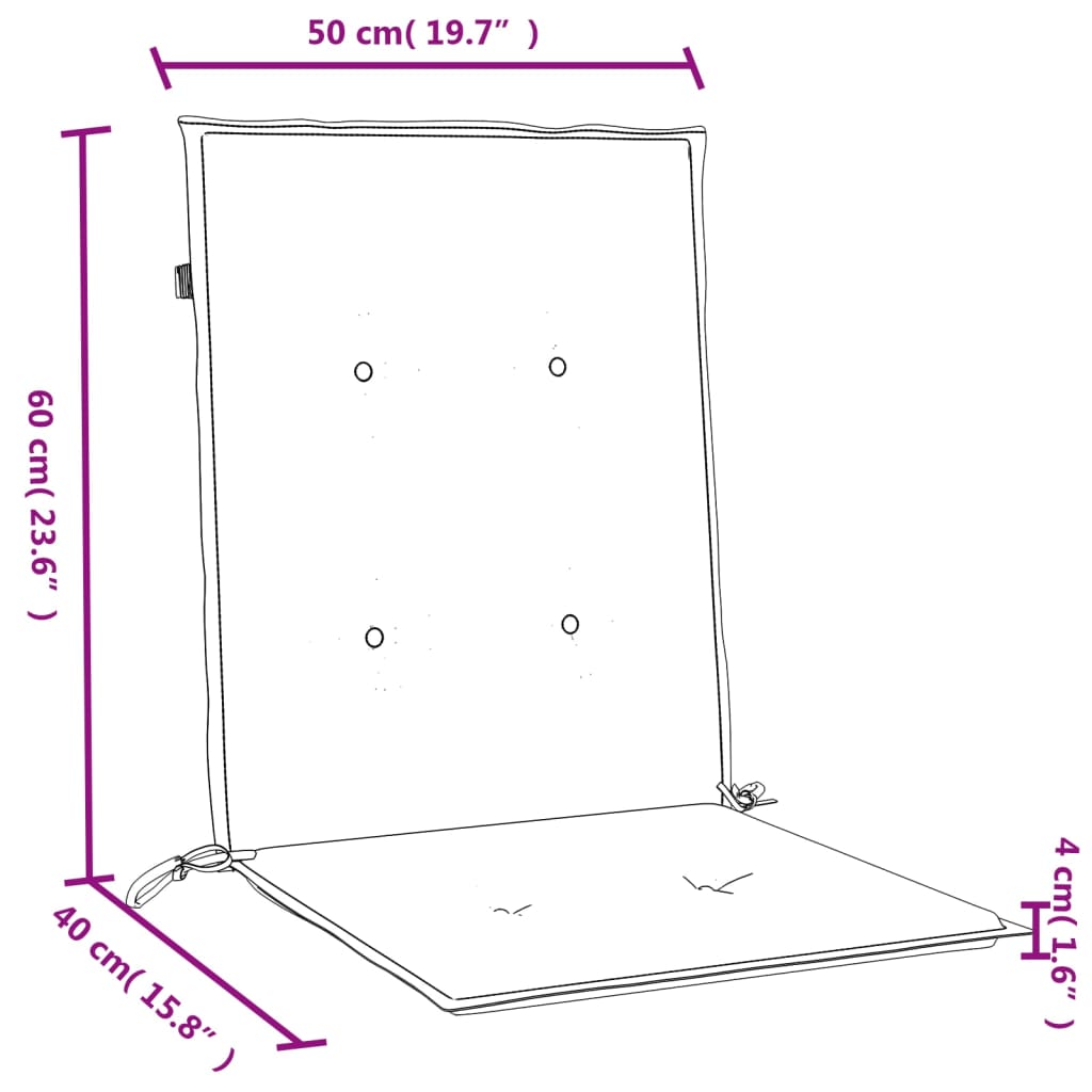vidaXL Μαξιλάρια Καρέκλας με Πλάτη 6 τεμ. Taupe 100x50x4 εκ. Ύφασμα
