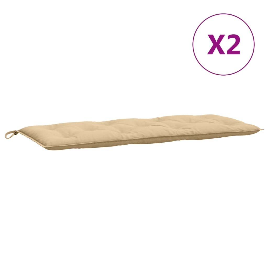 vidaXL Μαξιλάρι Πάγκου Κήπου Μπεζ Μελανζέ 120x50x7 εκ. Ύφασμα