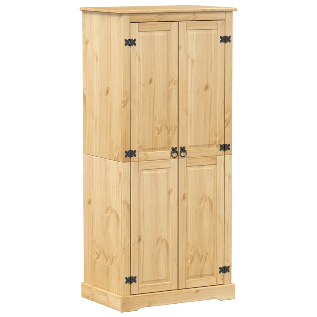 vidaXL Ντουλάπα Corona 76x50x170 εκ. από Μασίφ Ξύλο Πεύκου