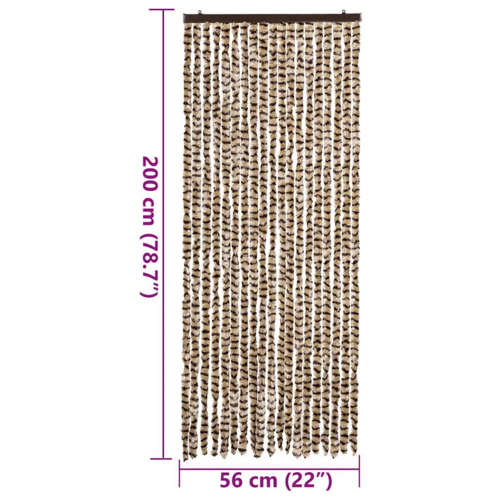 vidaXL Σήτα Εντόμων Μπεζ/ Καφέ 56x200 εκ. από Σενίλ