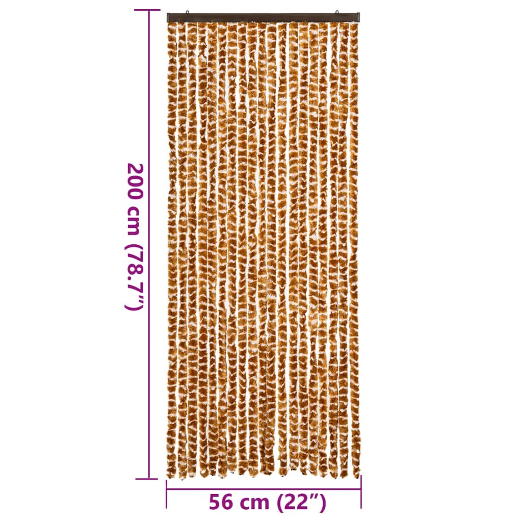 vidaXL Σήτα Εντόμων Ώχρα και Λευκό 56 x 200 εκ. από Σενίλ
