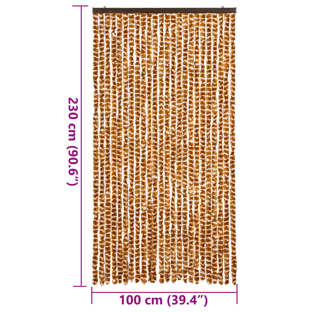 vidaXL Σήτα Εντόμων Ώχρα και Λευκό 100 x 230 εκ. από Σενίλ