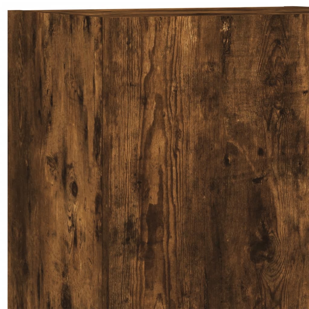 vidaXL Έπιπλα Τηλεόρασης Τοίχου 5 τεμ. Καπνιστή Δρυς από Επεξ. Ξύλο