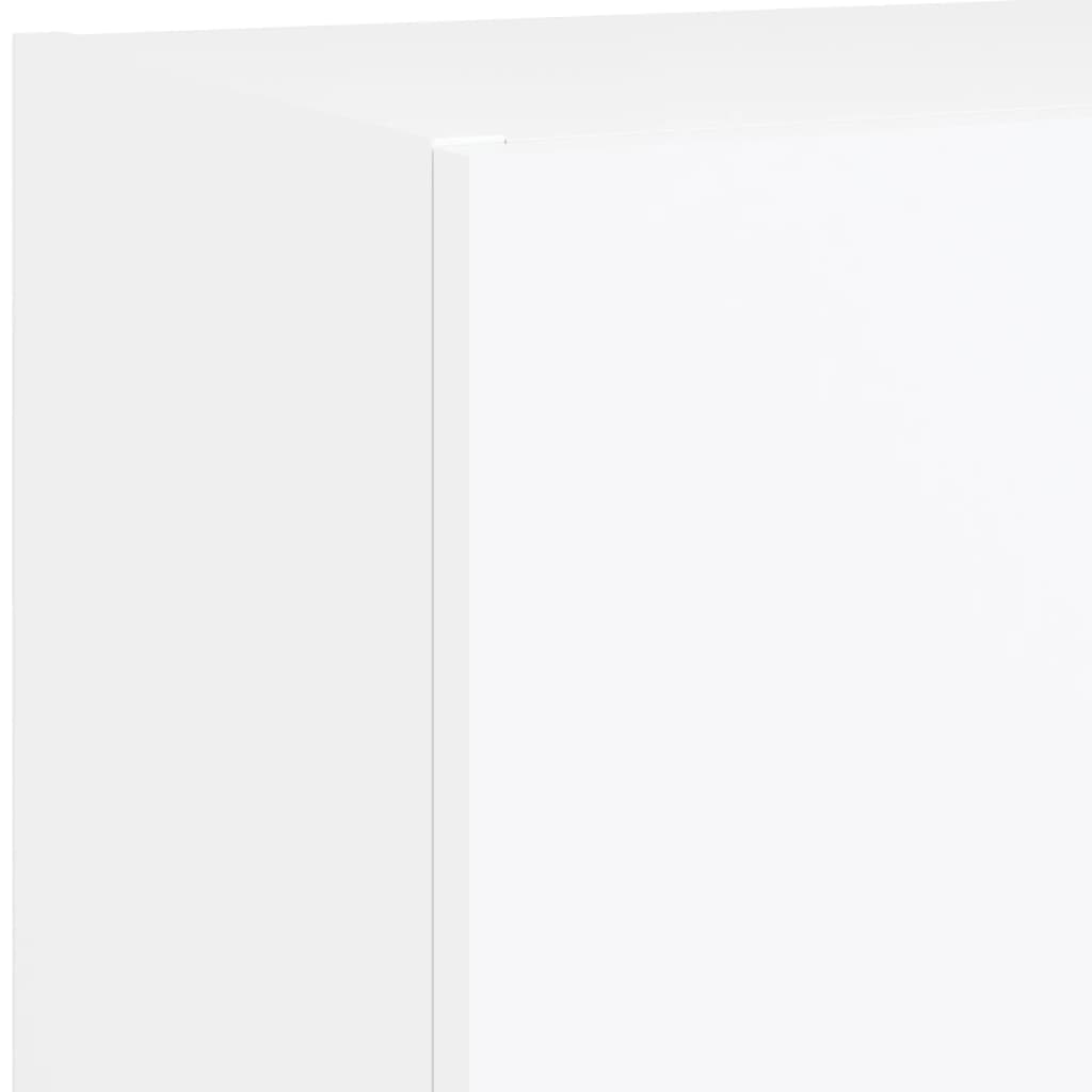 vidaXL Έπιπλα Τοίχου Τηλεόρασης 5 τεμ LED Λευκά από Επεξεργασμένο Ξύλο