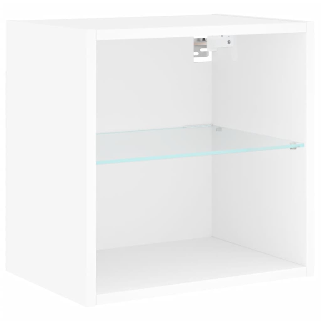 vidaXL Έπιπλα Τοίχου Τηλεόρασης 5 τεμ LED Λευκά από Επεξεργασμένο Ξύλο