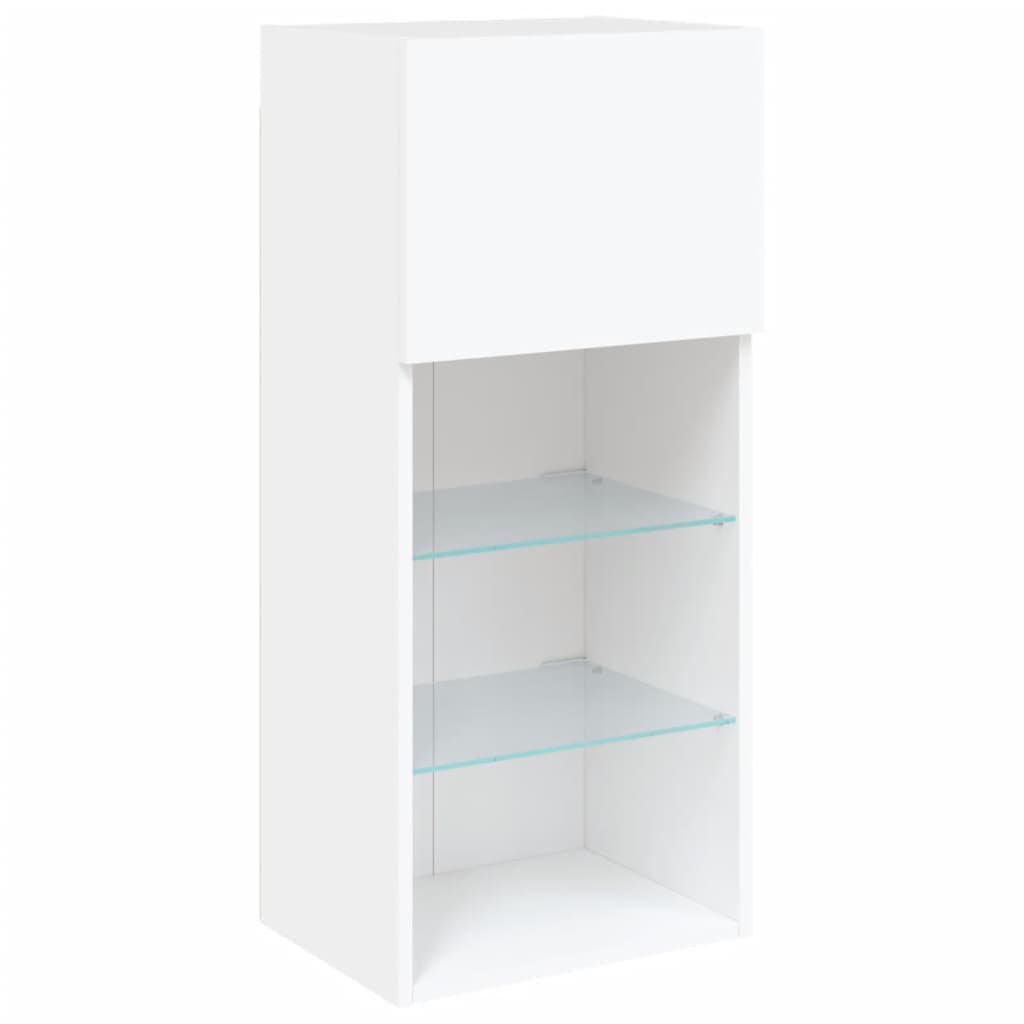 vidaXL Έπιπλα Τοίχου Τηλεόρασης 5 τεμ LED Λευκά από Επεξεργασμένο Ξύλο