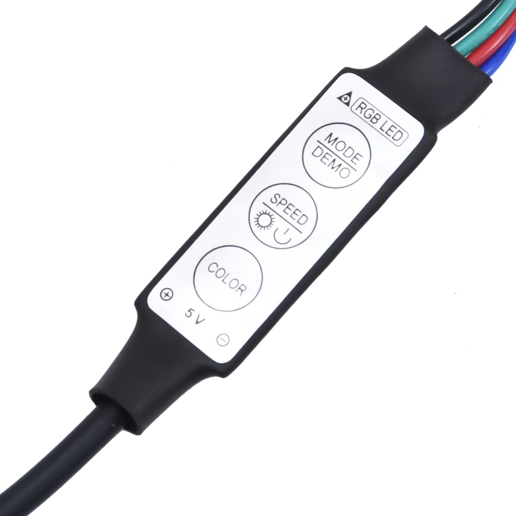 vidaXL Έπιπλα Τοίχου Τηλεόρασης 6 τεμ. LED Καφέ Δρυς από Επεξ. Ξύλο