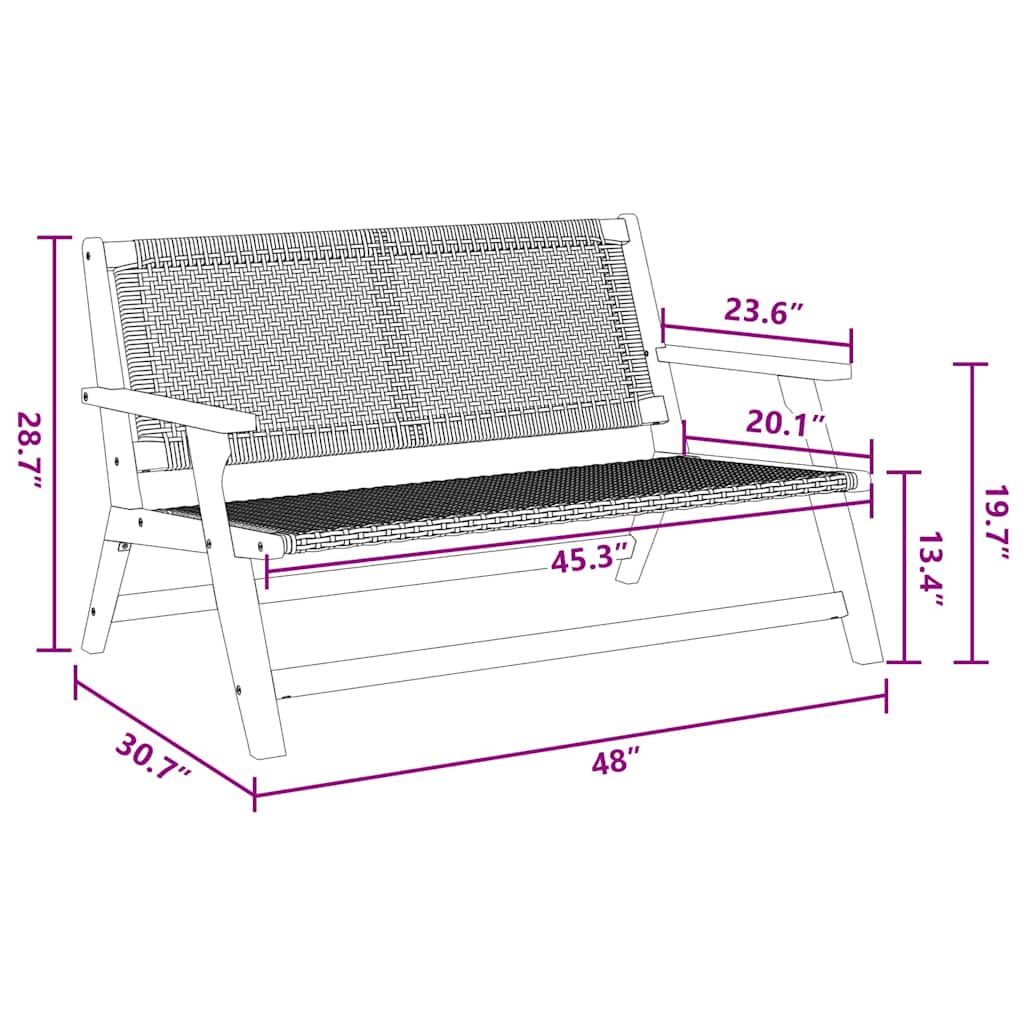 vidaXL Παγκάκι Γκρι 122x76x73.5 εκ Μασίφ Ξύλο Ακακίας