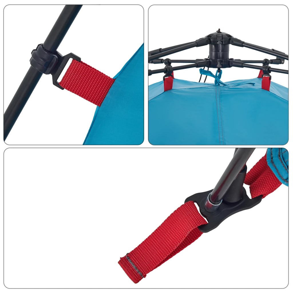 vidaXL Σκηνή Κάμπινγκ με Θόλο 3 Ατόμων Ταχείας Απελευθέρωσης Μπλε