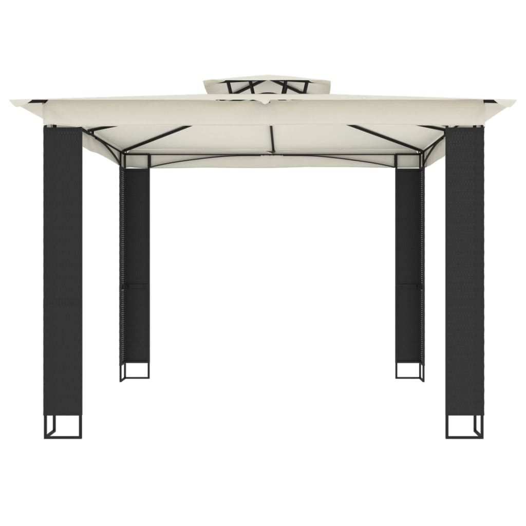 vidaXL Κιόσκι με Διπλή Οροφή Κρεμ 2,94x2,94 μ. Ατσάλινο