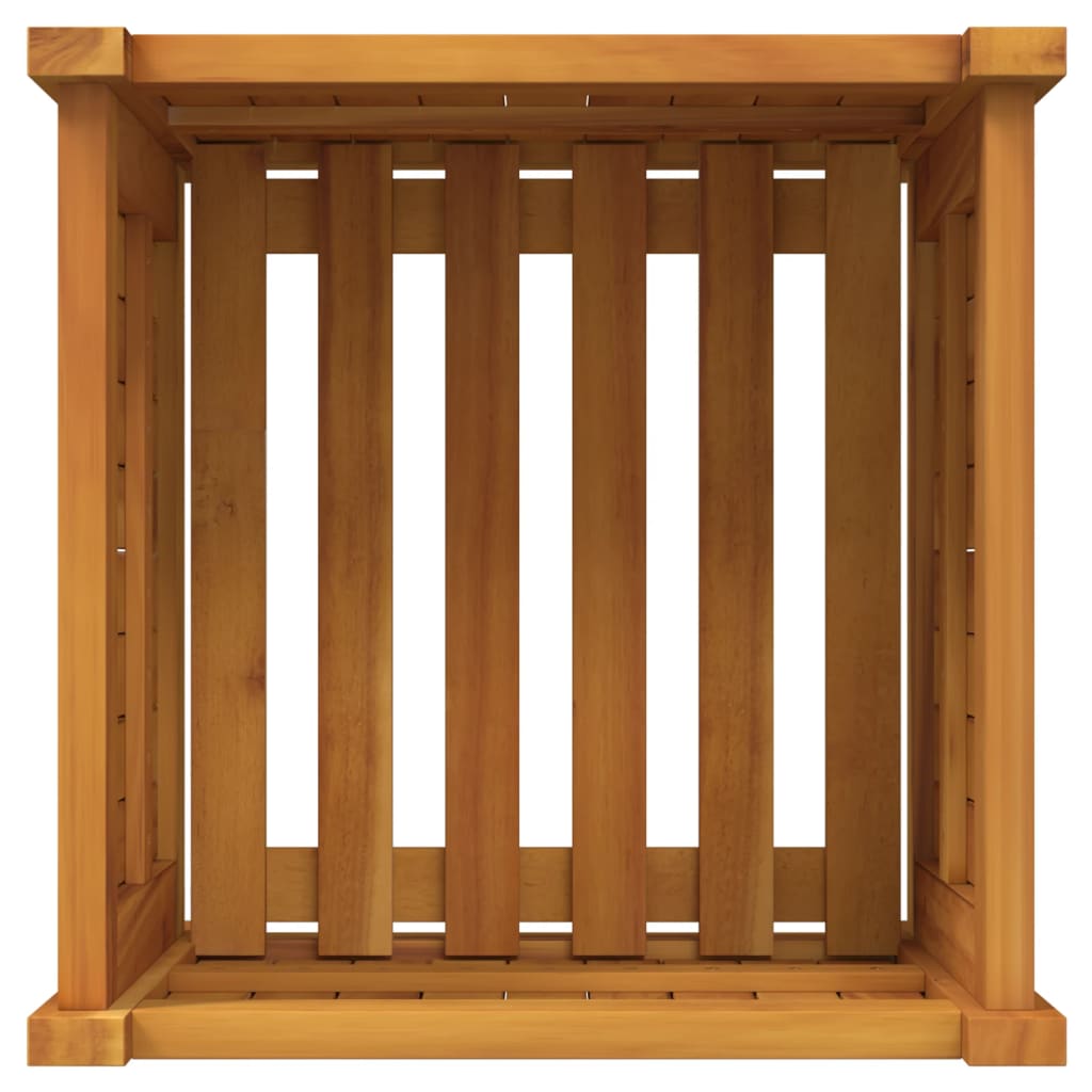 vidaXL Ζαρντινιέρα Κήπου με Επένδυση 42x42x40 εκ. Μασίφ Ξύλο Ακακίας