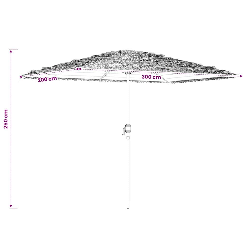 vidaXL Ομπρέλα Κήπου με Ατσάλινο Ιστό Μπλε 300x200x250 εκ.