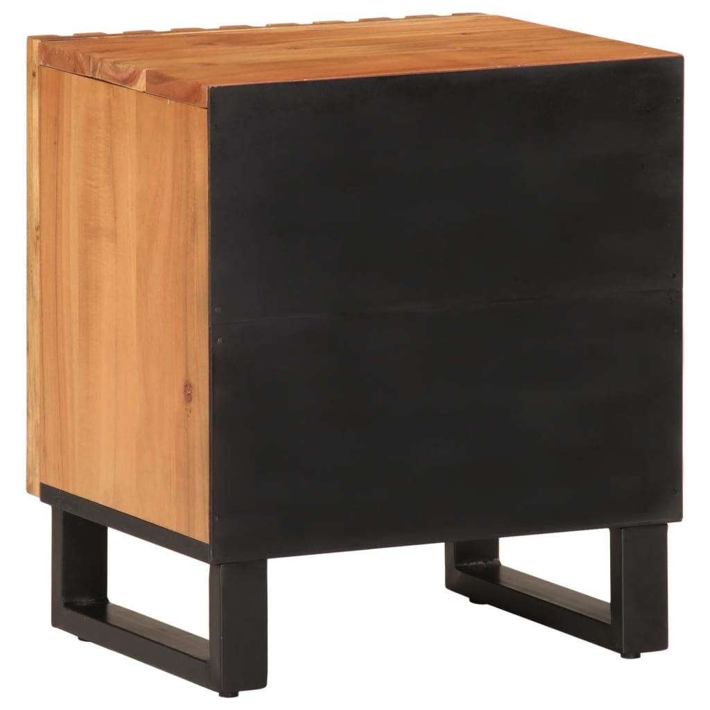 vidaXL Κομοδίνα 2 τεμ. 40 x 34 x 46 εκ. από Μασίφ Ξύλο Ακακίας
