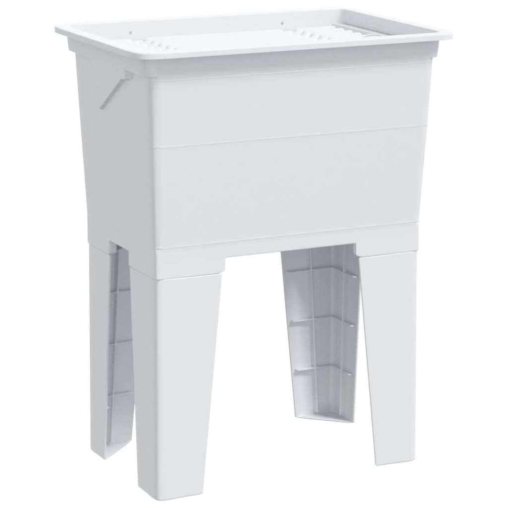 vidaXL Νιπτήρας Πλύσης Ρούχων Λευκός 59x41x75 εκ. από Ρητίνη