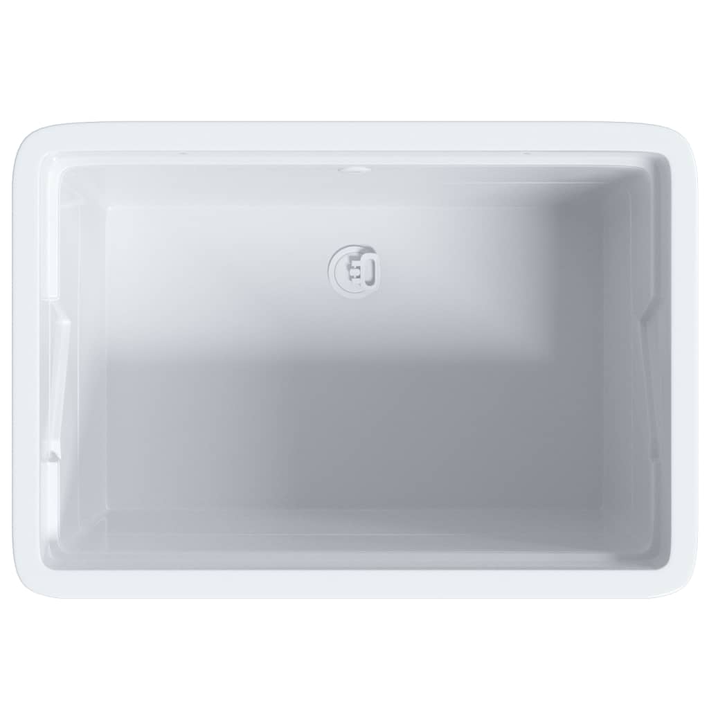 vidaXL Νιπτήρας Πλύσης Ρούχων Λευκός 59x41x75 εκ. από Ρητίνη