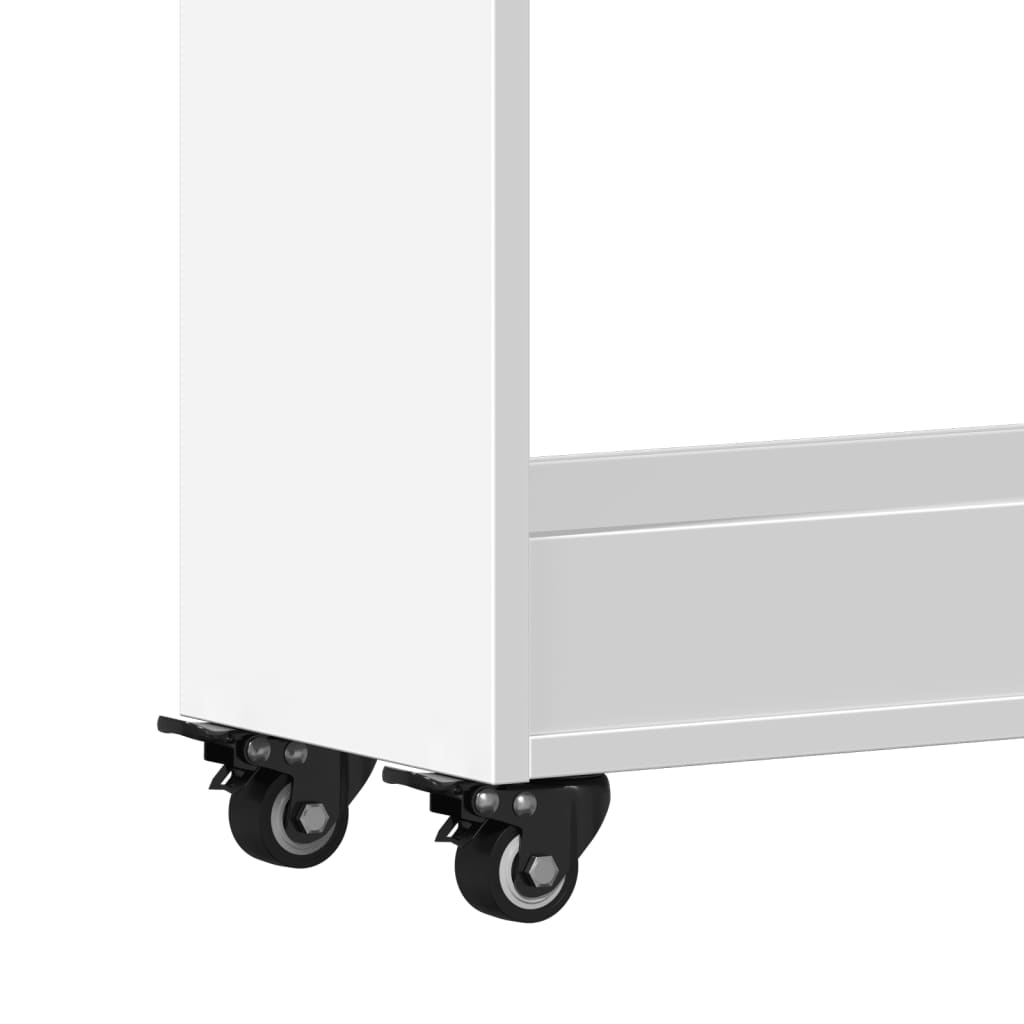 vidaXL Έπιπλο με Ρόδες Λευκό 60x22x79 εκ. από Επεξεργασμένο Ξύλο