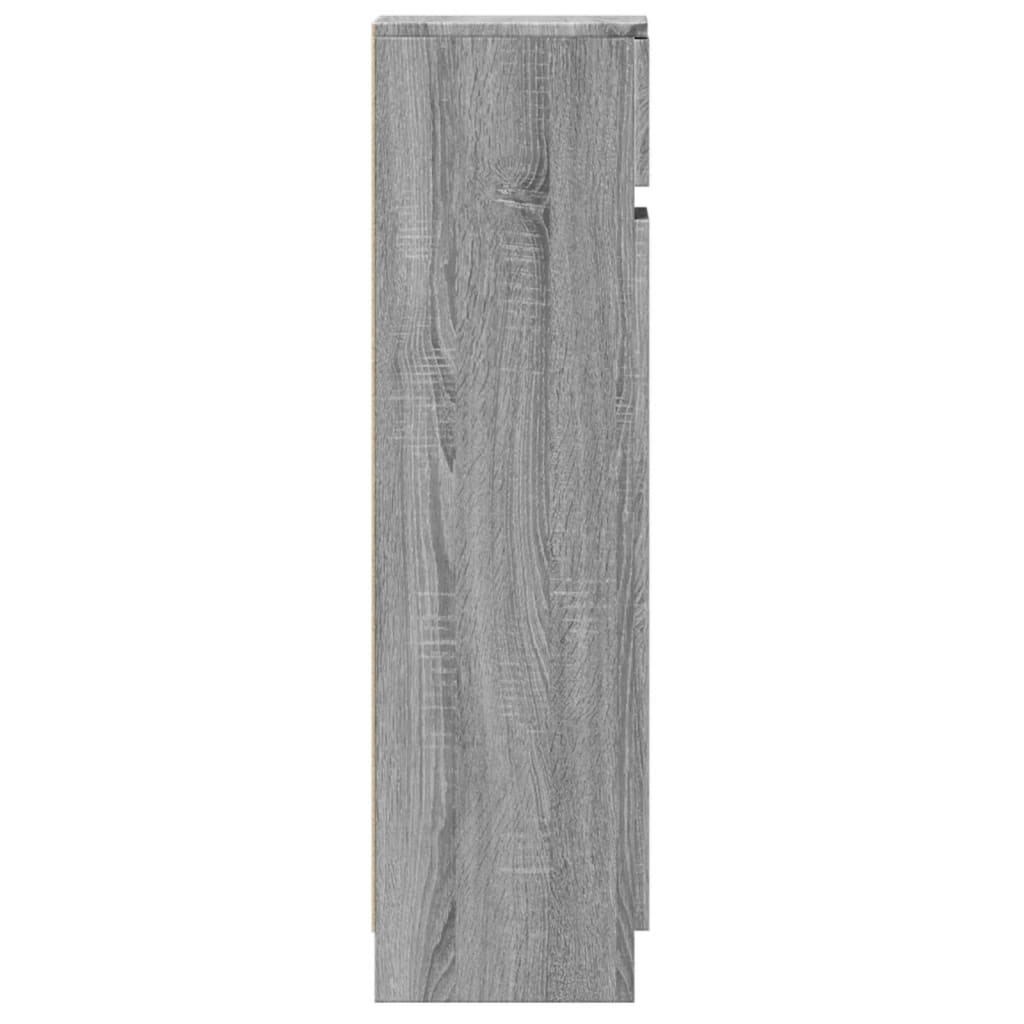 vidaXL Παπουτσοθήκη Γκρι Sonoma 100,5x28x100εκ. από Επεξεργασμένο Ξύλο