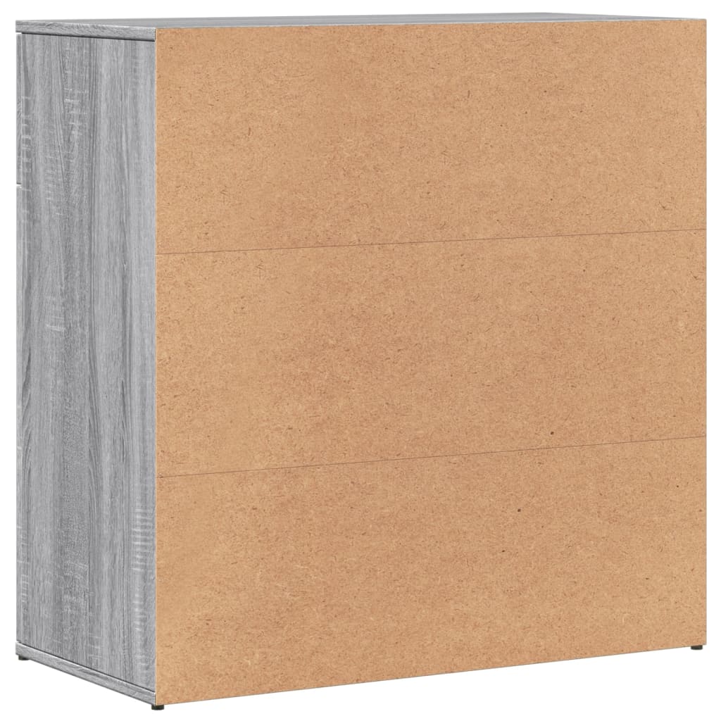 vidaXL Μπουφές Γκρι Sonoma 79x38x80 εκ. από Επεξεργασμένο Ξύλο