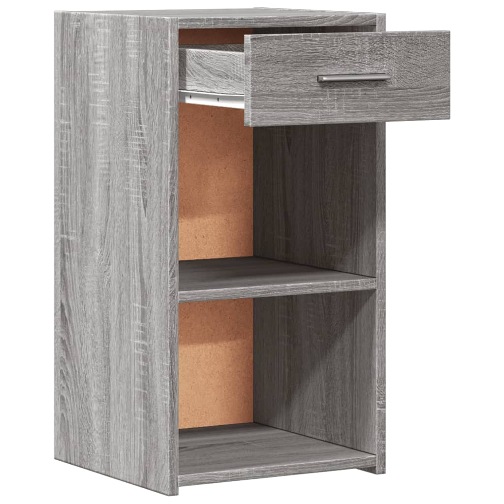 vidaXL Κομοδίνο Γκρι Sonoma 35x34x65 εκ. από Επεξεργασμένο Ξύλο