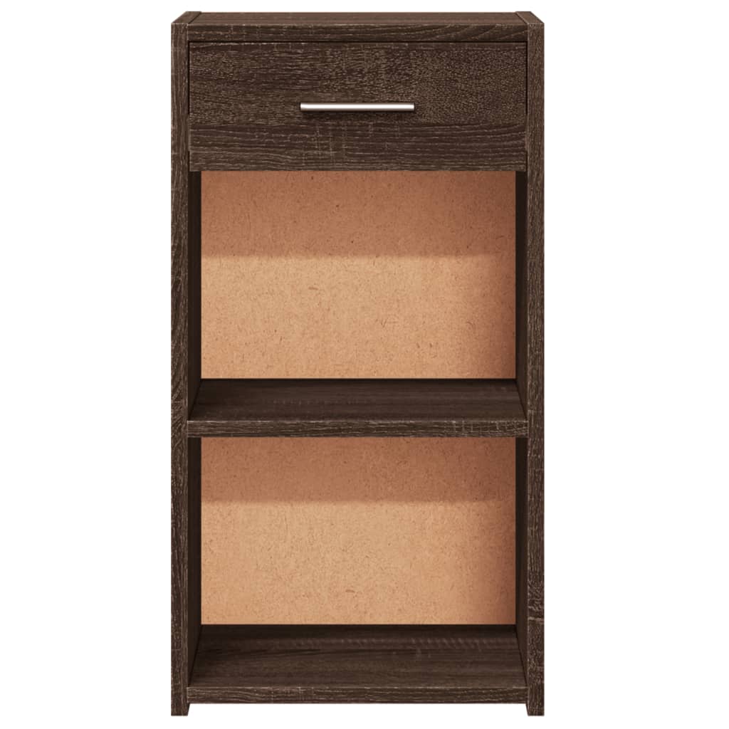 vidaXL Κομοδίνο Καπνιστή Δρυς 35x34x65 εκ. από Επεξεργασμένο Ξύλο