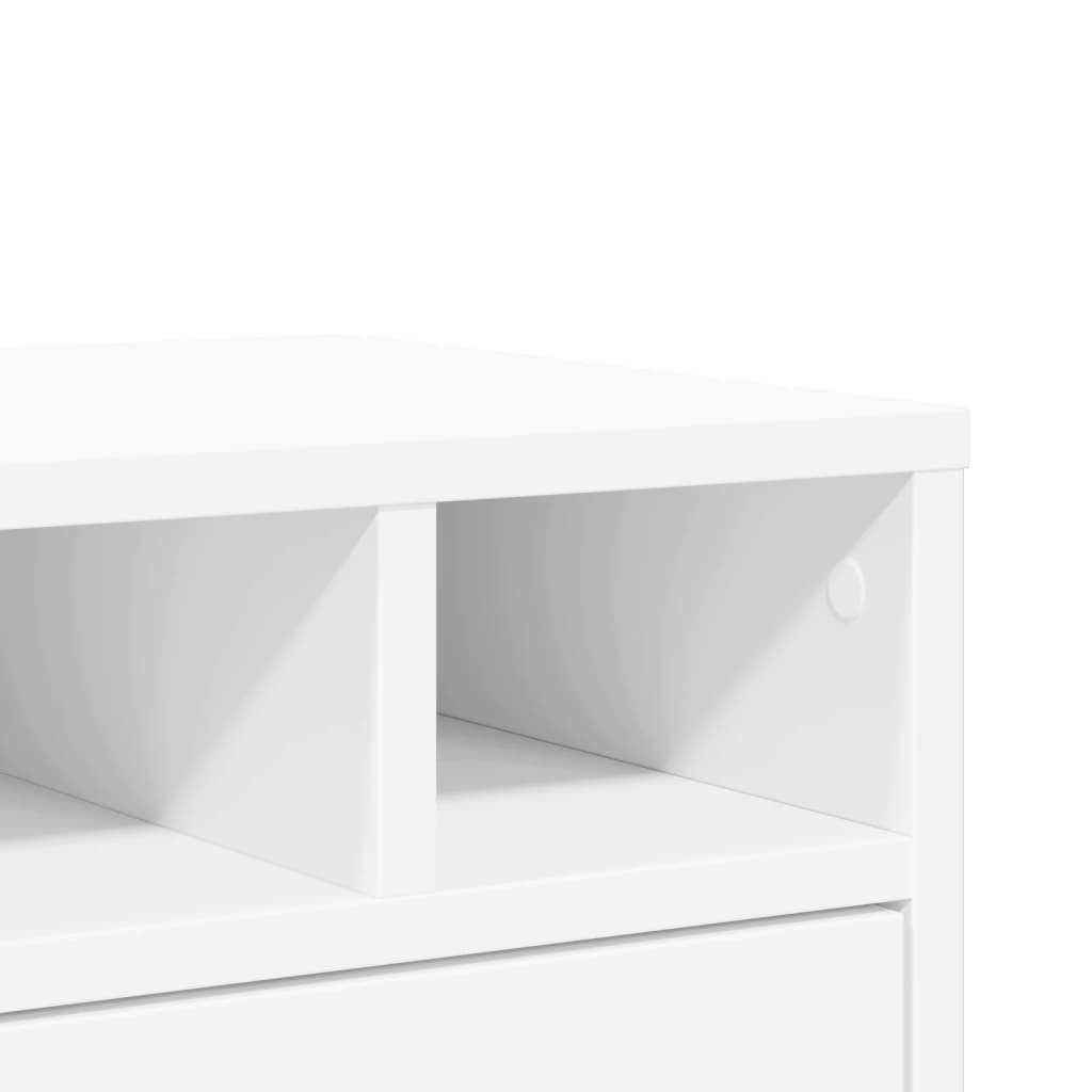 vidaXL Βάση Εκτυπωτή Λευκή 40x32x22,5 εκ. από Επεξεργασμένο Ξύλο