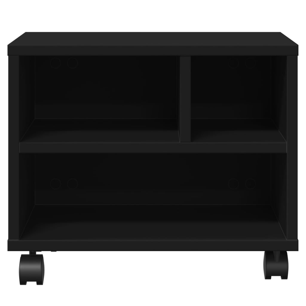 vidaXL Βάση Εκτυπωτή με Ρόδες Μαύρο 41x32x34,5 εκ.