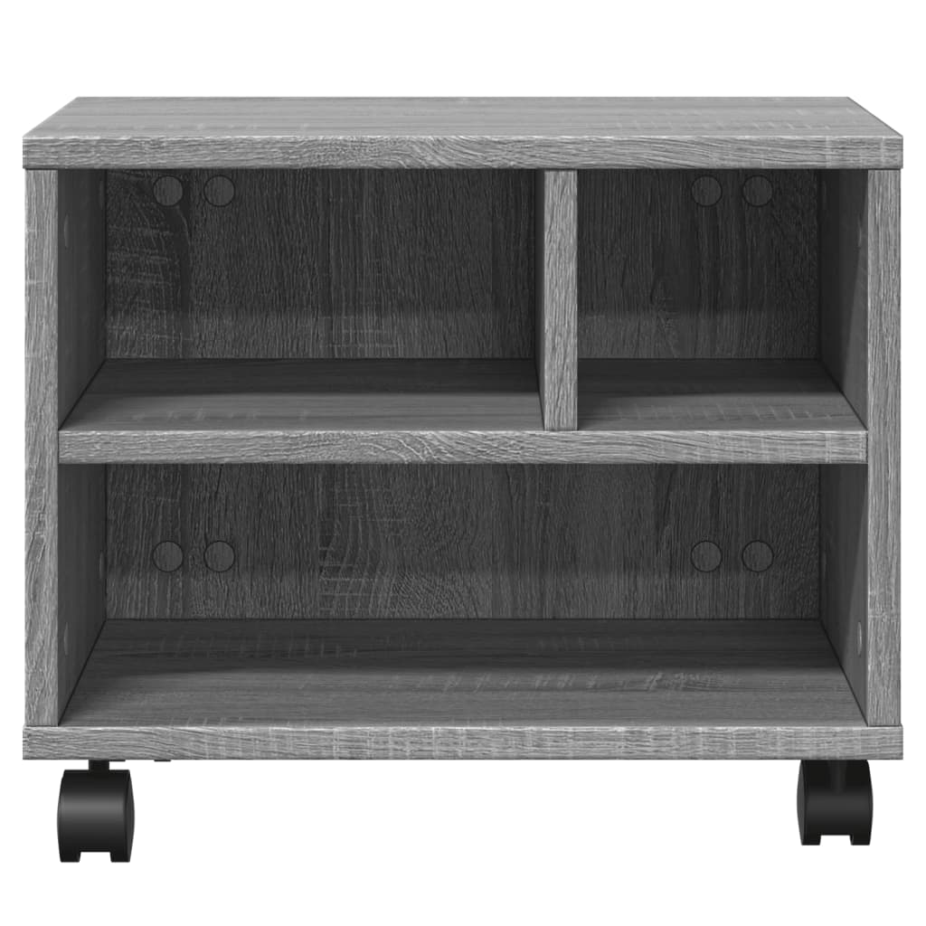 vidaXL Βάση Εκτυπωτή με Ρόδες Γκρι Sonoma 41x32x34,5 εκ.