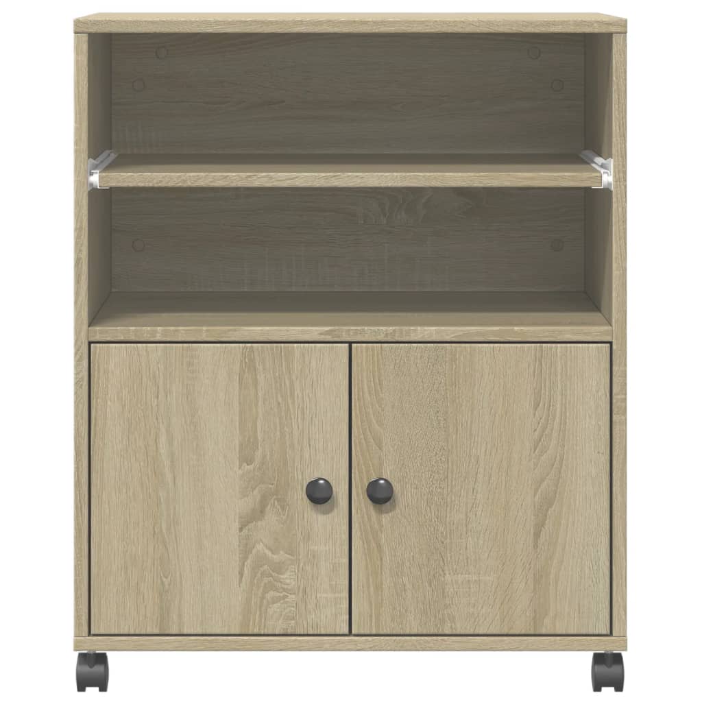 vidaXL Βάση Εκτυπωτή με Ρόδες Sonoma Δρυς 60x48x74 εκ.