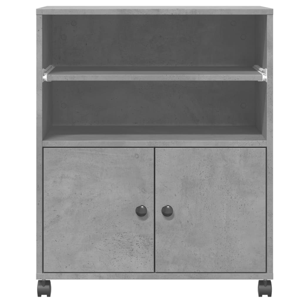 vidaXL Βάση Εκτυπωτή με Ρόδες Γκρι Σκυρ. 60 x 48 x 74 εκ.