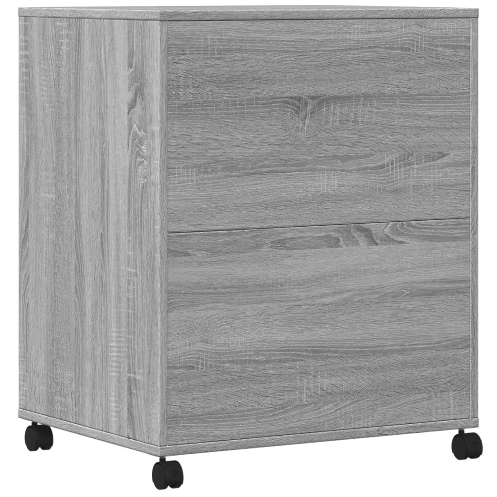 vidaXL Βάση Εκτυπωτή με Ρόδες Γκρι Sonoma 60 x 48 x 74 εκ.