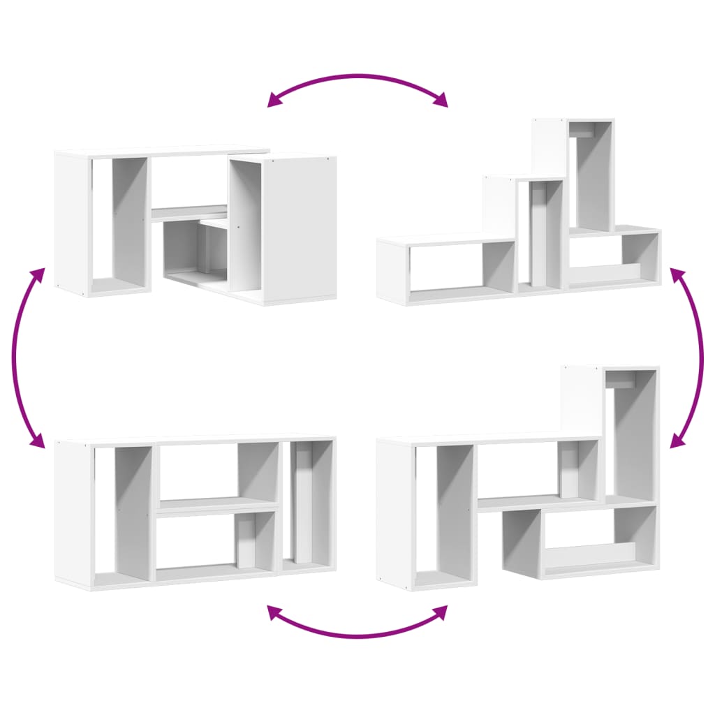 vidaXL Έπιπλα Τηλεόρασης 2 τεμ. Λευκά 75x30x50 εκ. Επεξεργασμένο Ξύλο