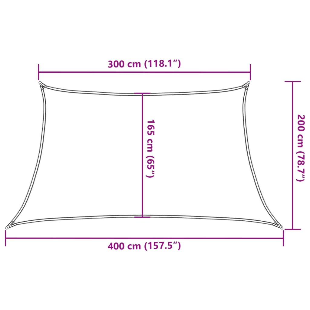 vidaXL Σκίαστρο Πανί 160 g/m² Τραπέζιο Ανοιχτό Γκρι 3/4 x 2 μ. HDPE