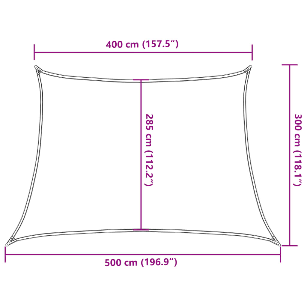 vidaXL Πανί Σκίασης 160 g/m² Τραπέζιο Άμμος 4/5x3 μ. HDPE