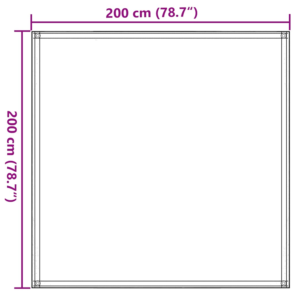vidaXL Χαλί Σκηνής Ανοιχτό Πράσινο 200x200 εκ. από HDPE