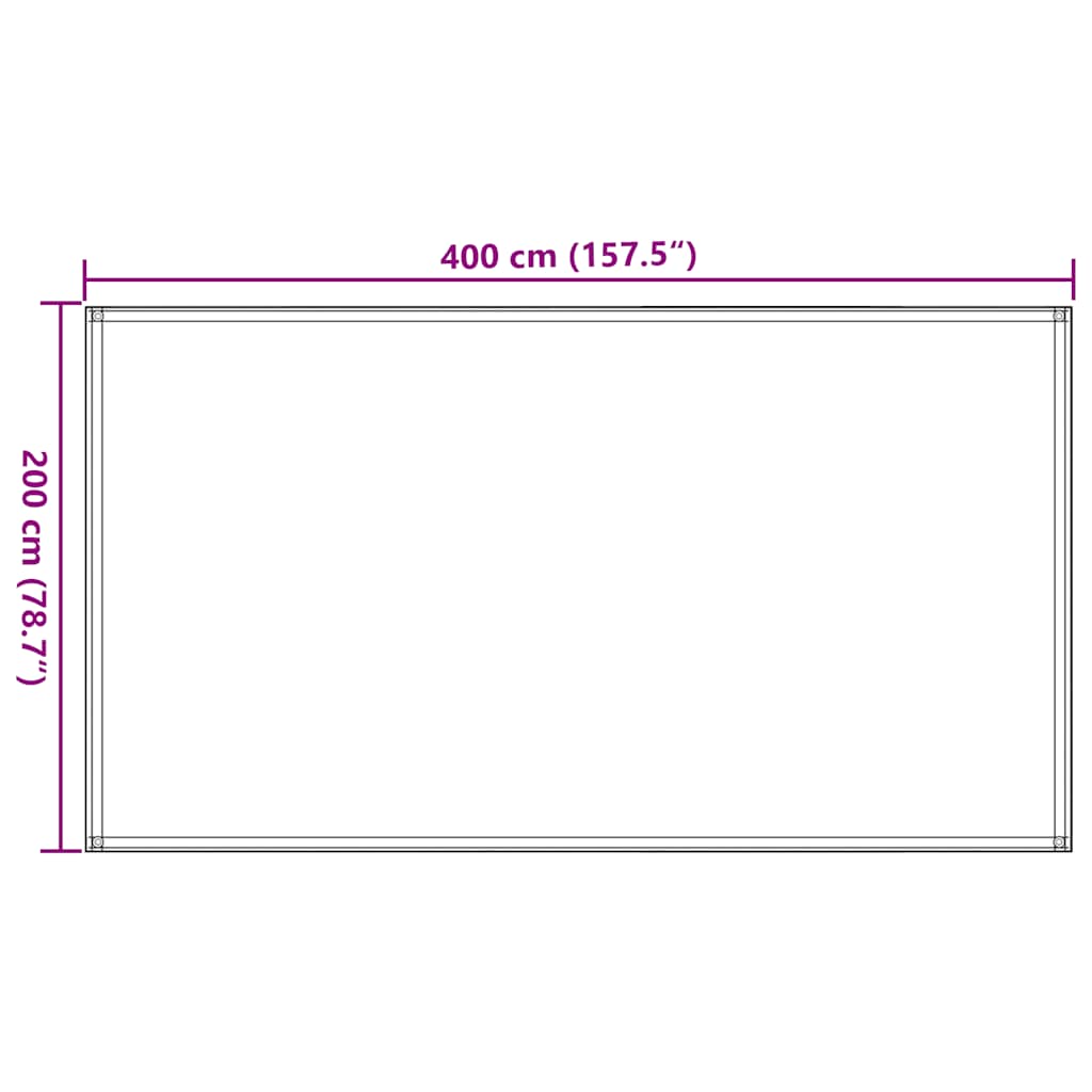 vidaXL Χαλί Σκηνής Ανοιχτό Πράσινο 200 x 400 εκ. HDPE