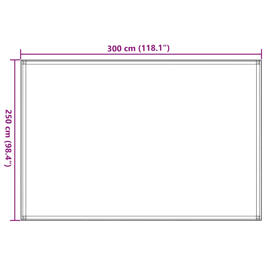 vidaXL Χαλί Σκηνής Ανοιχτό Πράσινο 250 x 300 εκ. από HDPE