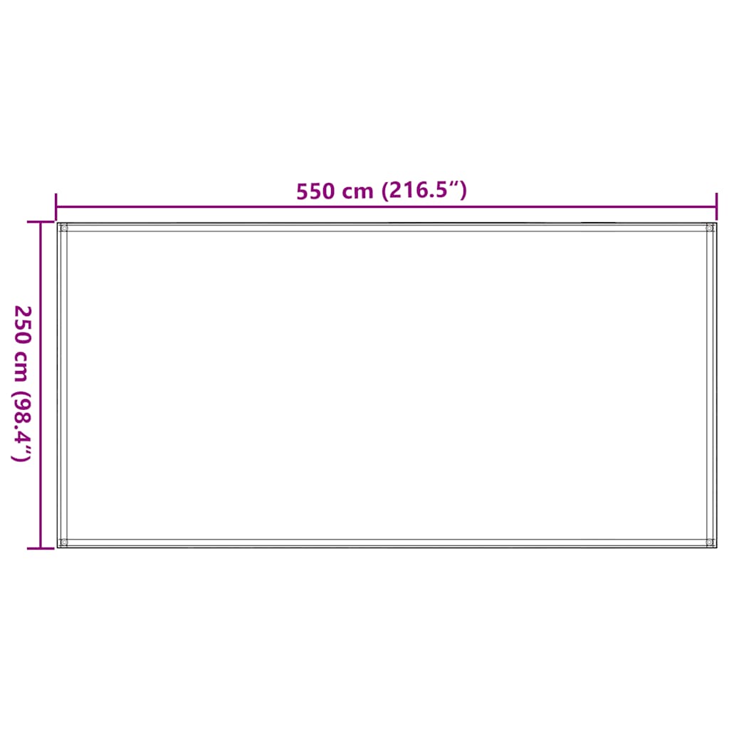 vidaXL Χαλί Σκηνής Ανοιχτό Πράσινο 250 x 550 εκ. από HDPE