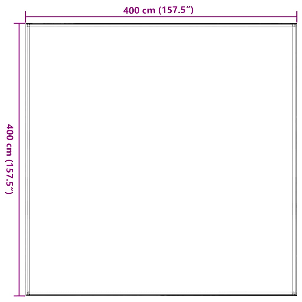 vidaXL Χαλί Σκηνής Ανοιχτό Πράσινο 400x400 εκ. HDPE