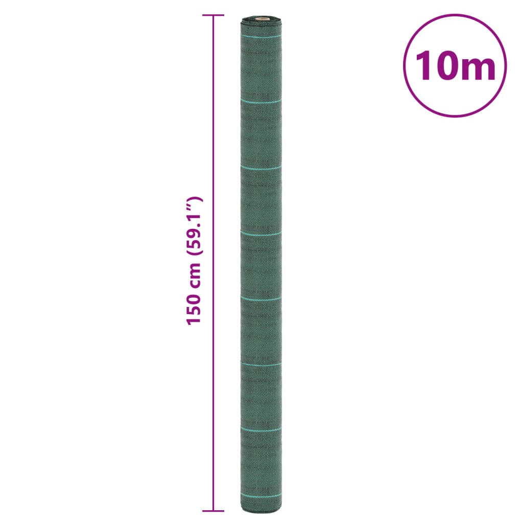 vidaXL Μεμβράνη Εδαφοκάλυψης Πράσινη 1,5x10 μ. από Πολυπροπυλένιο