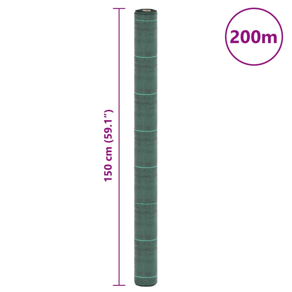 vidaXL Μεμβράνη Εδαφοκάλυψης Πράσινη 1,5x200 μ. από Πολυπροπυλένιο