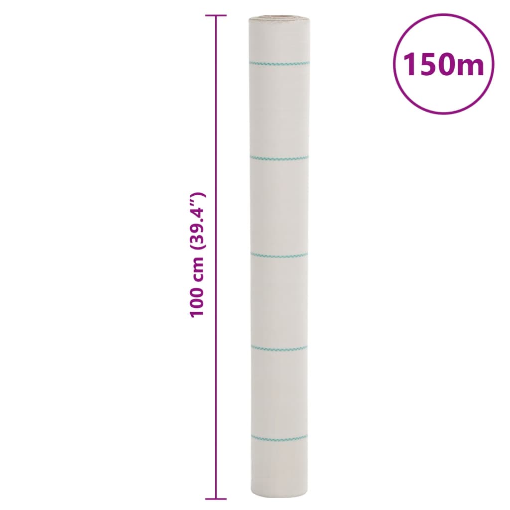 vidaXL Μεμβράνη Εδαφοκάλυψης Λευκή 1x150 μ. από Πολυπροπυλένιο