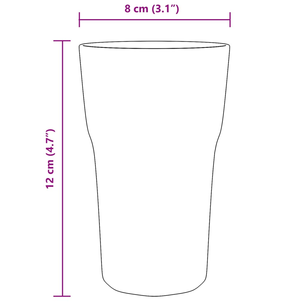 vidaXL Ποτήρια Μπίρας 6 Τεμ. 295 ml
