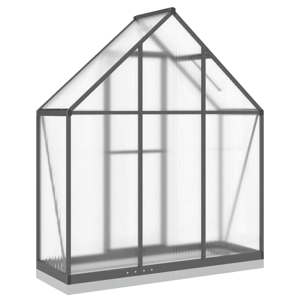 vidaXL Θερμοκήπιο με Πλαίσιο Βάσης Ανθρακί 169x58x202 εκ. Αλουμίνιο