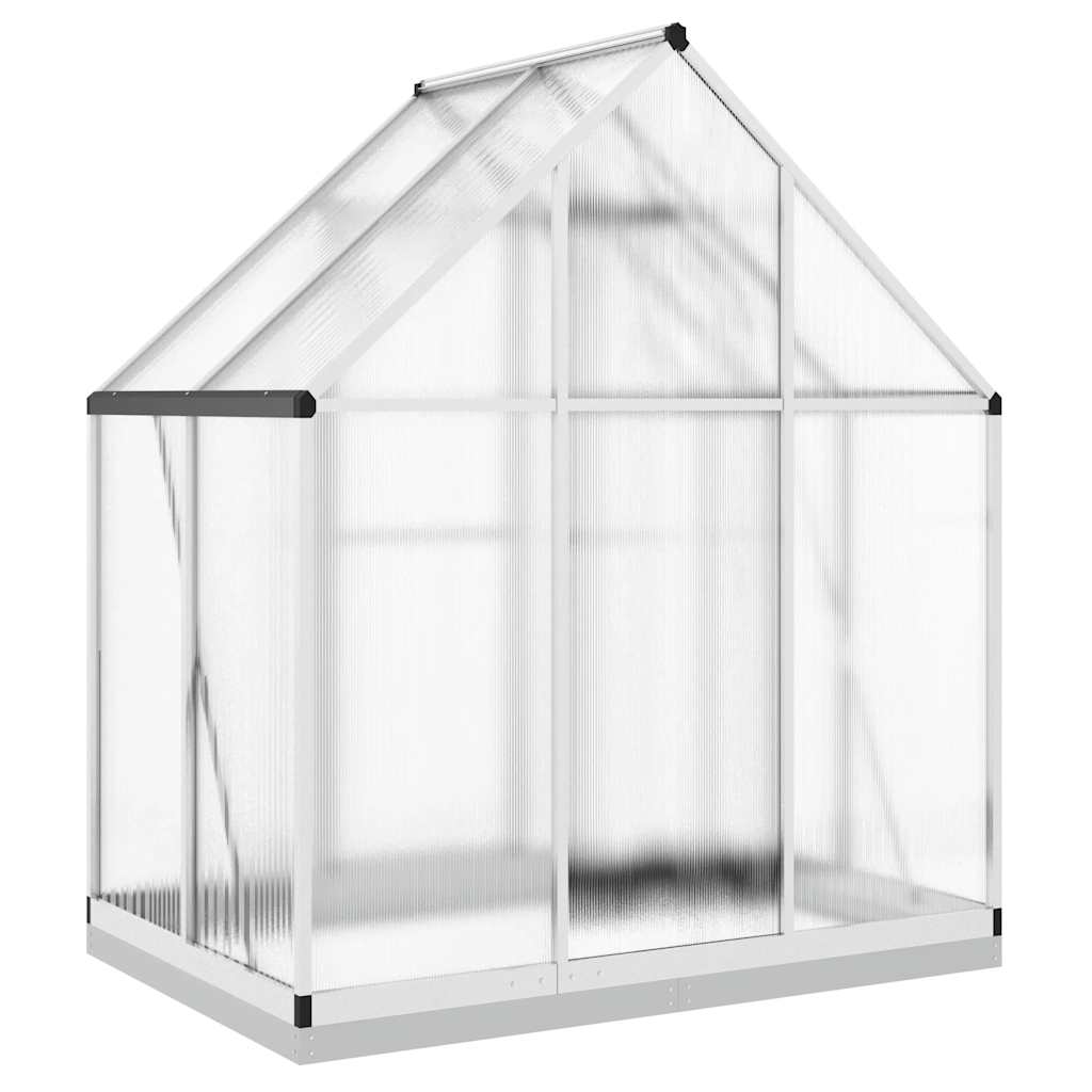 vidaXL Θερμοκήπιο με Πλαίσιο Βάσης Ασημί 169x114x202 εκ. Αλουμίνιο