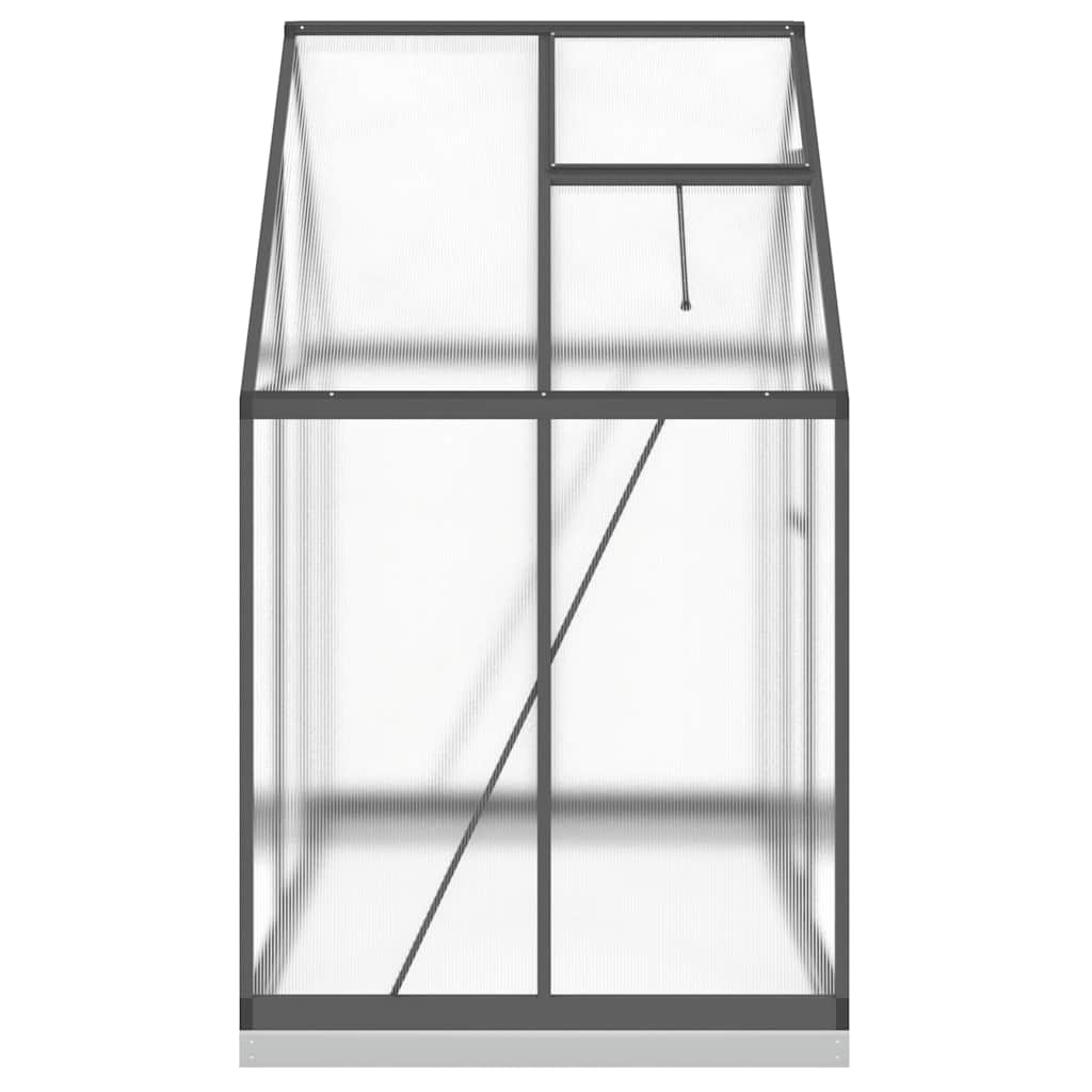 vidaXL Θερμοκήπιο με Πλαίσιο Βάσης Ανθρακί 169x114x202 εκ. Αλουμίνιο