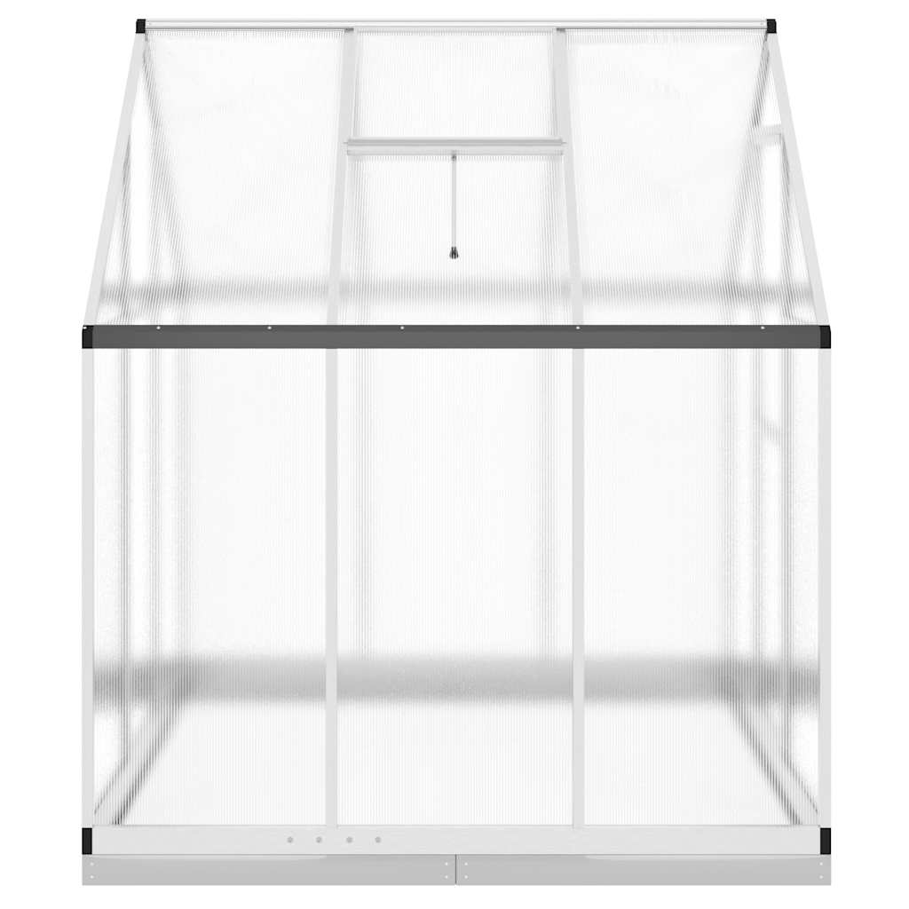 vidaXL Θερμοκήπιο με Πλαίσιο Βάσης Ασημί 169x169x202 εκ. Αλουμίνιο