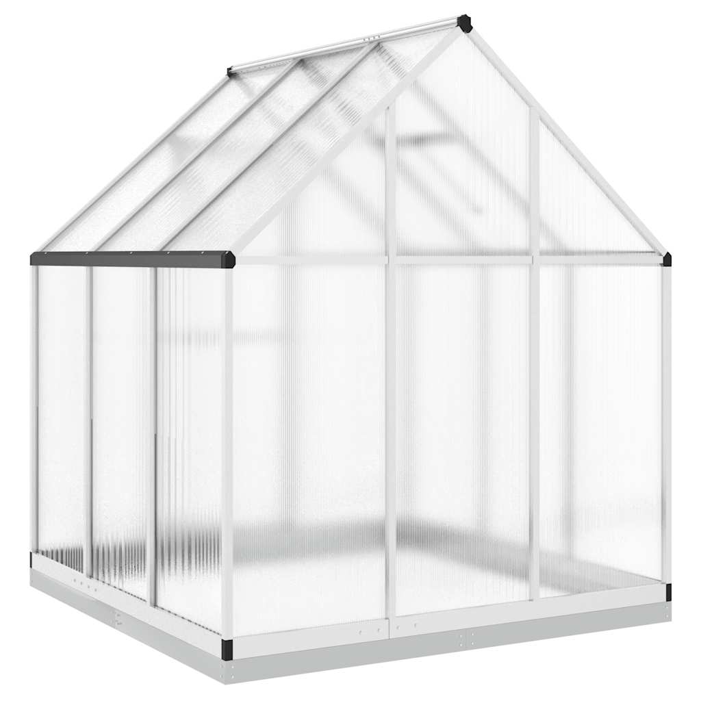 vidaXL Θερμοκήπιο με Πλαίσιο Βάσης Ασημί 169x169x202 εκ. Αλουμίνιο